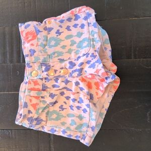 Colorful Abstract Leopard Print Shorts